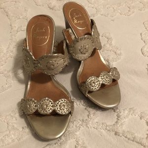 Jack Rogers Lucia Platinum Wedge